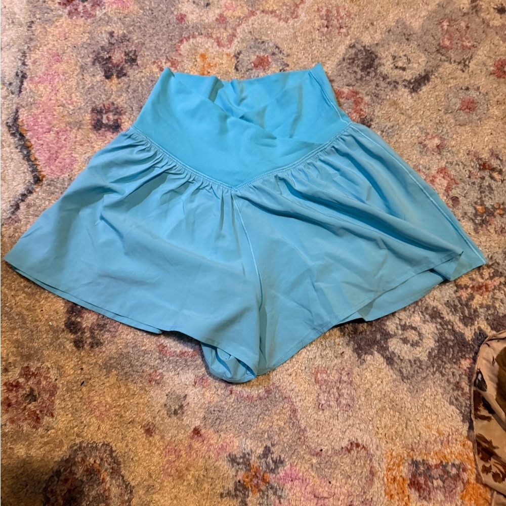 aerie Sky Blue High-Waist Flowy Skort